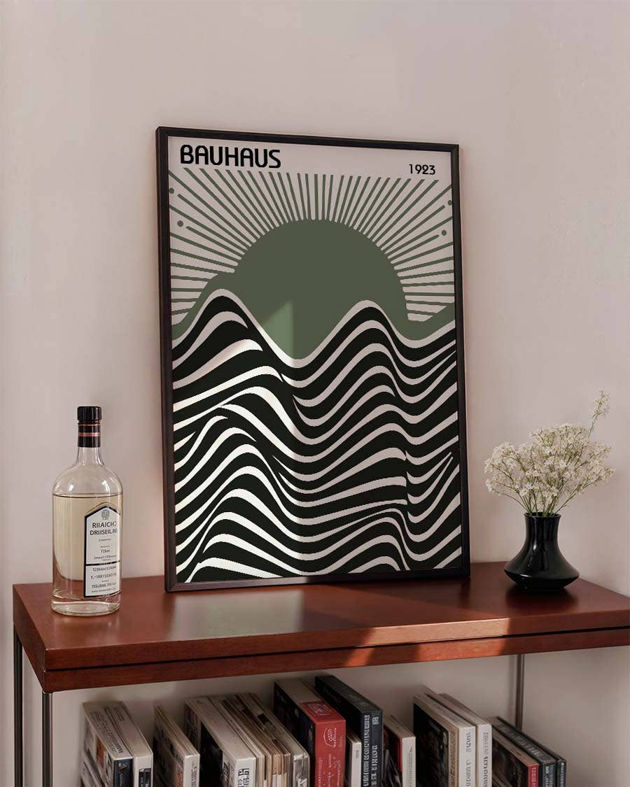 Bauhaus Poster Wellen – Bauhaus Wave Sun