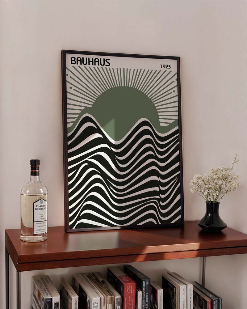 Bauhaus Poster Wellen – Bauhaus Wave Sun