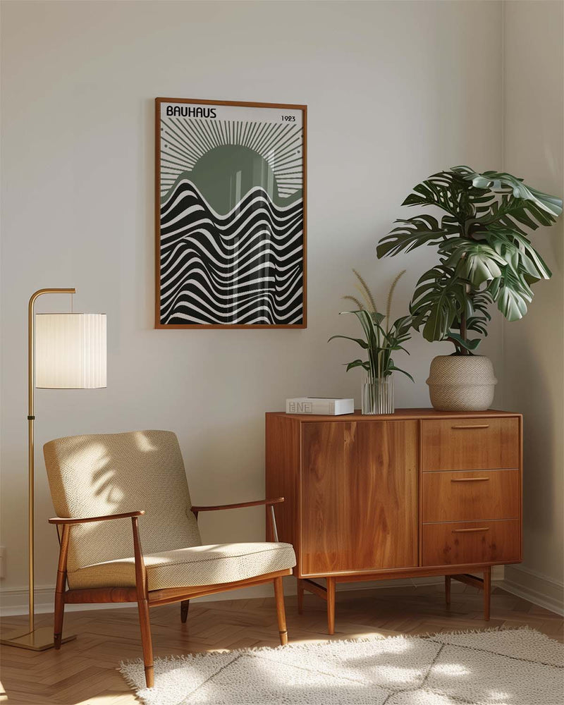Bauhaus Poster Wellen – Bauhaus Wave Sun