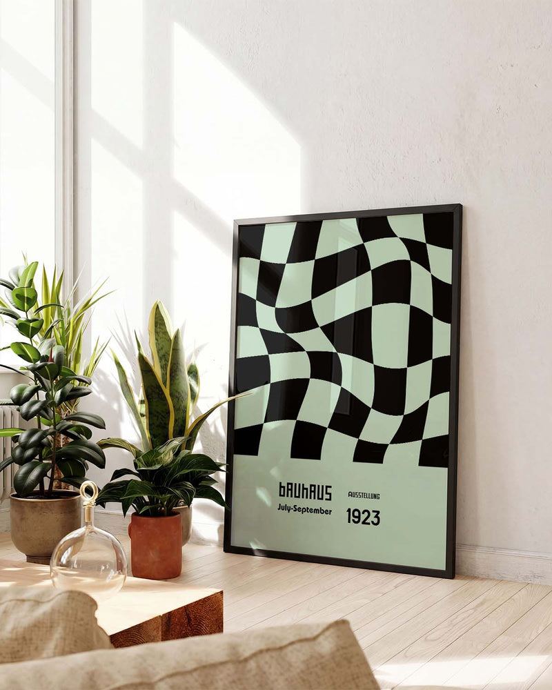 Bauhaus Poster Muster – Bauhaus Wavy Checker