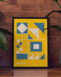 Bauhaus Yellow Geometry Poster