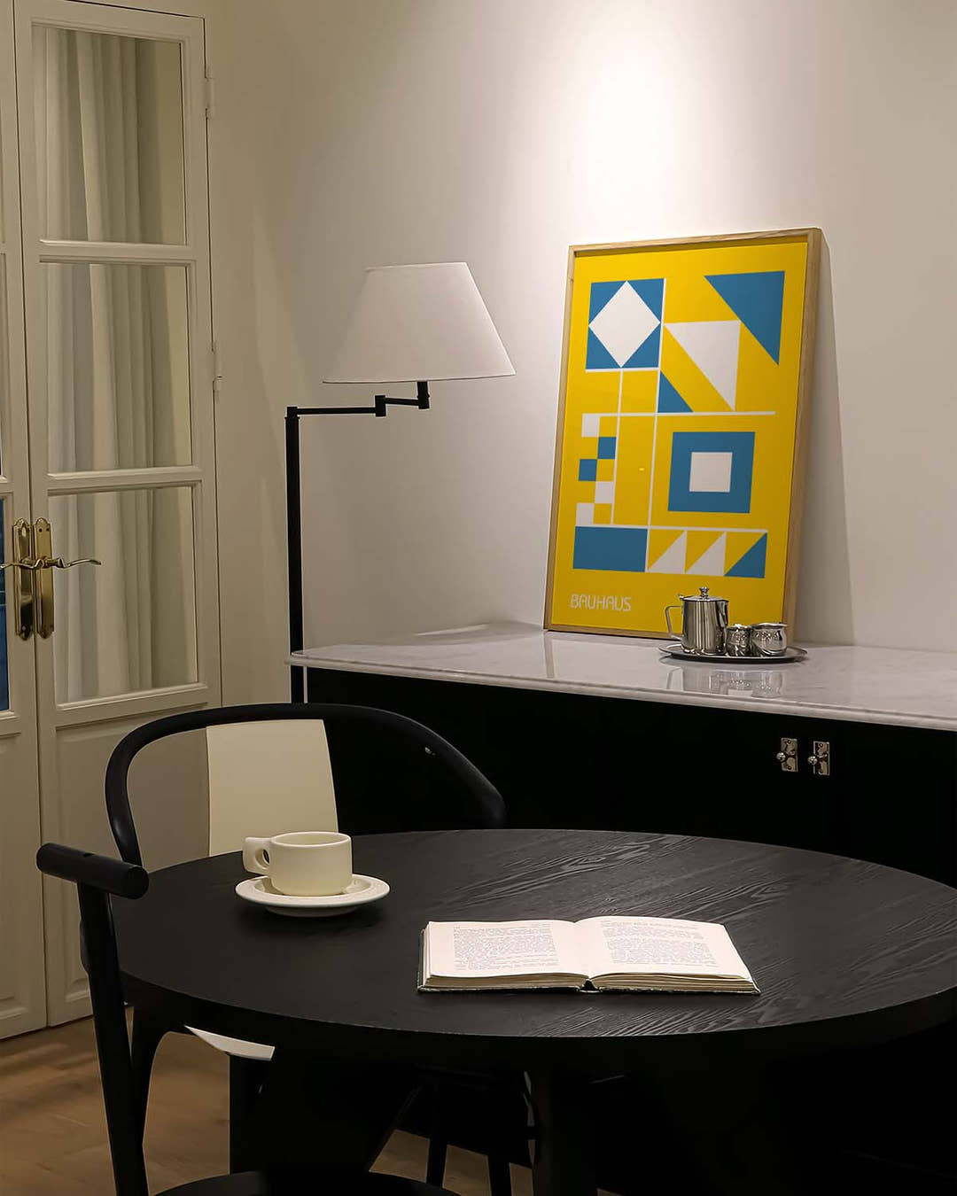 Bauhaus Yellow Geometry Poster