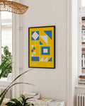 Bauhaus Yellow Geometry Poster