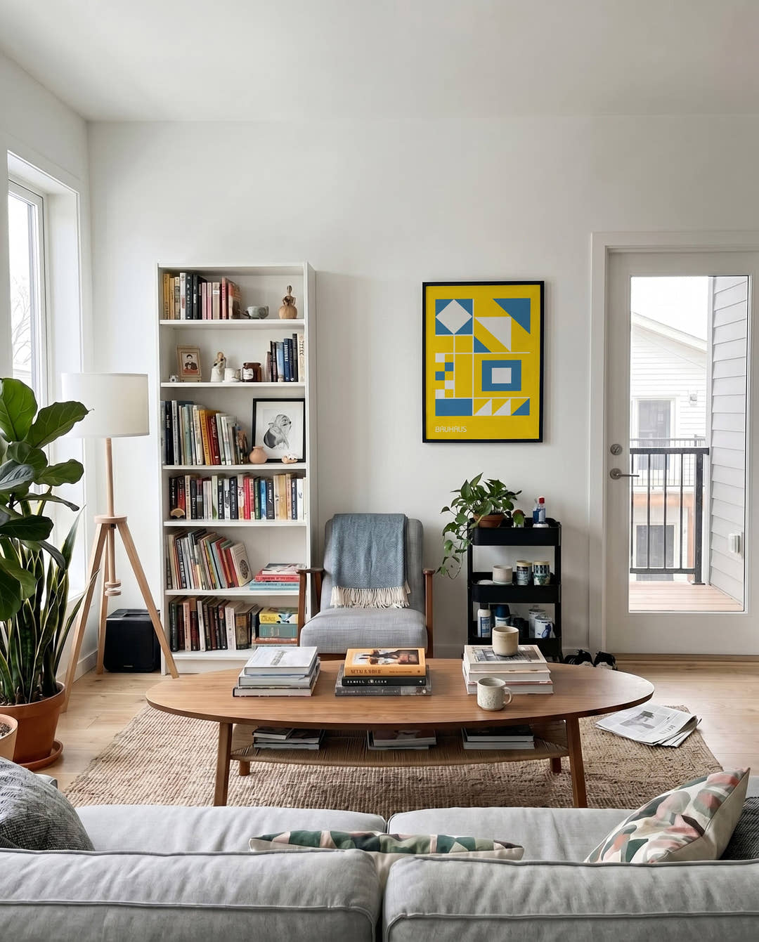 Bauhaus Yellow Geometry Poster