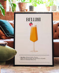 Minimalistisches Bellini Cocktail Poster – Bellini