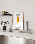 Minimalistisches Bellini Cocktail Poster – Bellini