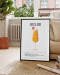 Minimalistisches Bellini Cocktail Poster – Bellini