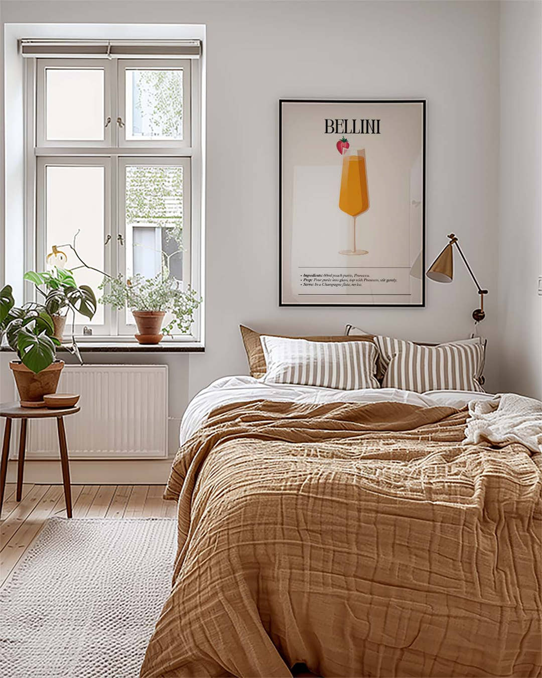 Minimalistisches Bellini Cocktail Poster – Bellini