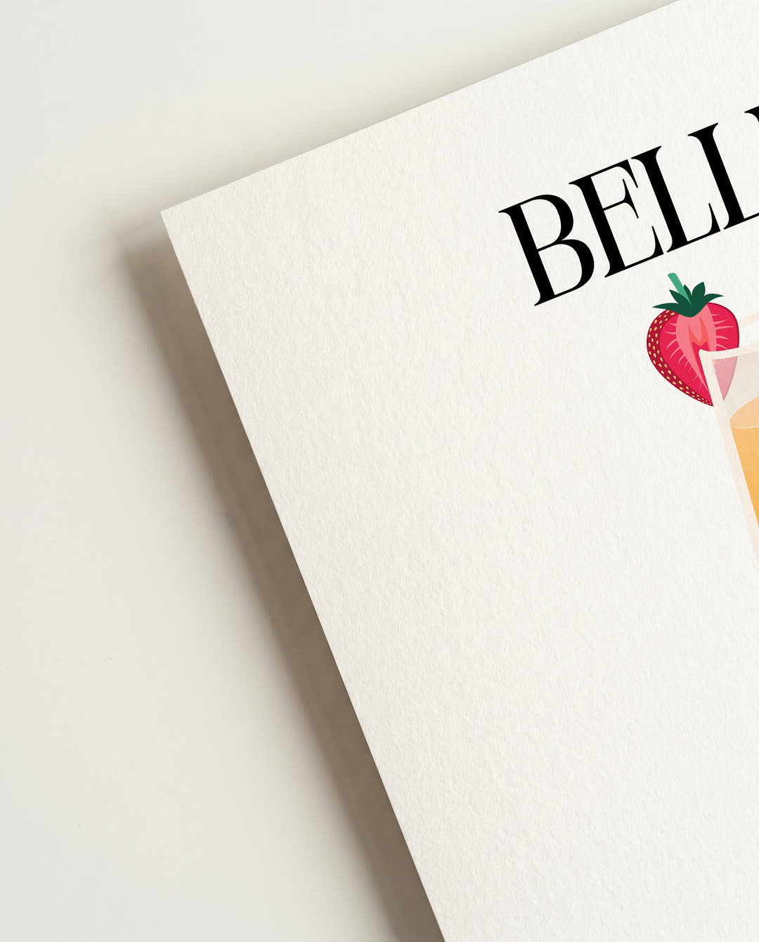 Minimalistisches Bellini Cocktail Poster – Bellini