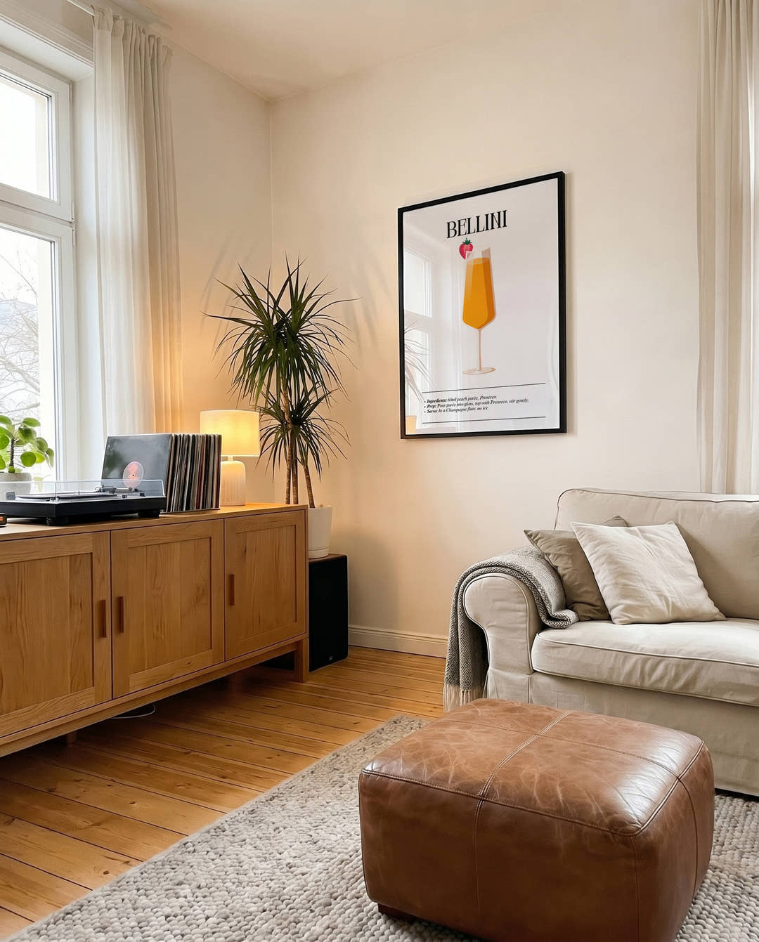 Minimalistisches Bellini Cocktail Poster – Bellini