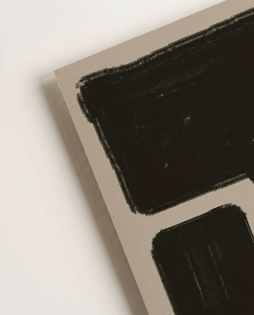 Schwarzes Abstraktes Form Poster – Black Abstract Block