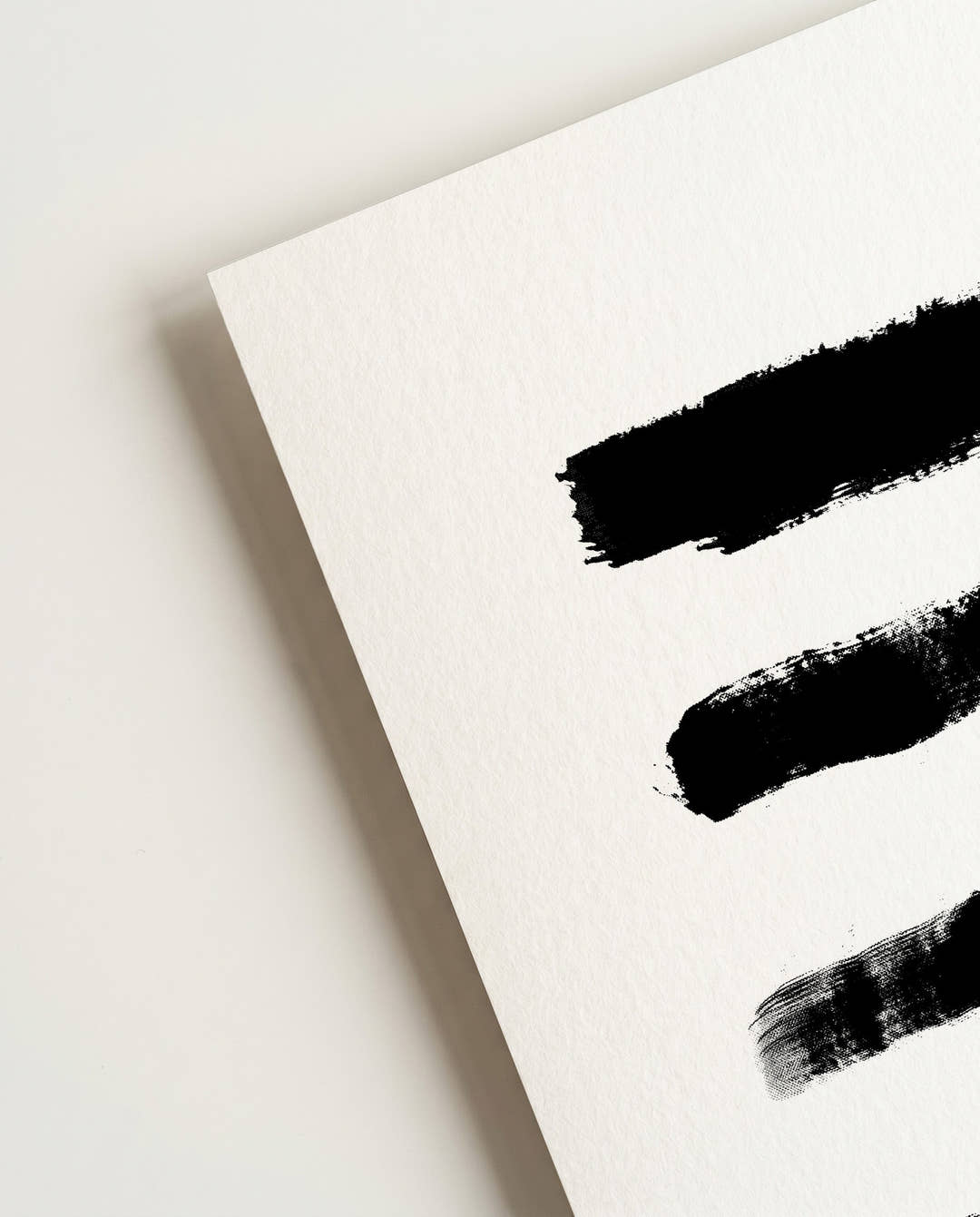 Schwarzes Pinselstreifen Poster – Black Brush Stripes