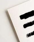 Schwarzes Pinselstreifen Poster – Black Brush Stripes