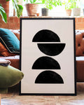 Schwarzes Geometrisches Stapel Poster – Black Geometric Stack