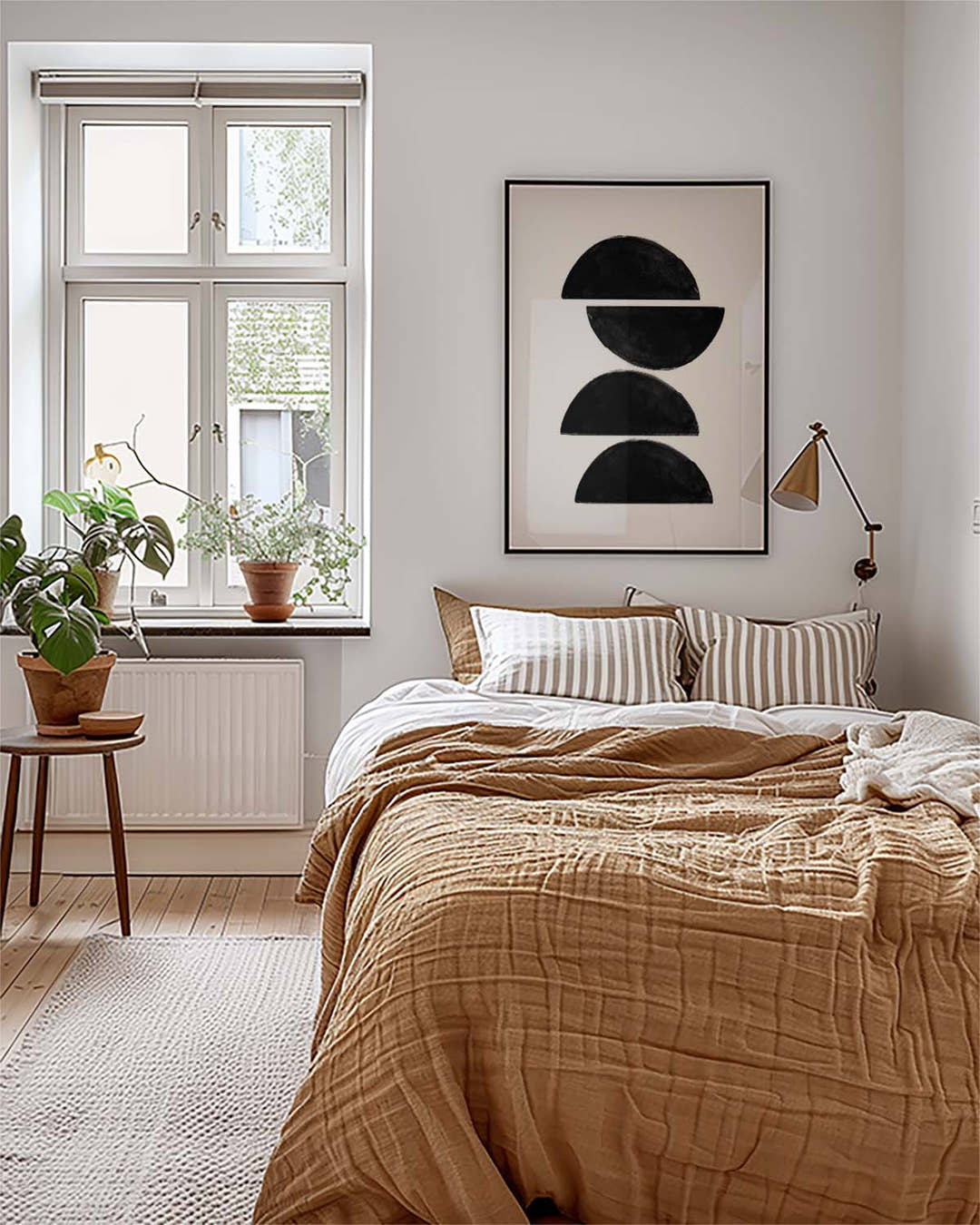 Schwarzes Geometrisches Stapel Poster – Black Geometric Stack
