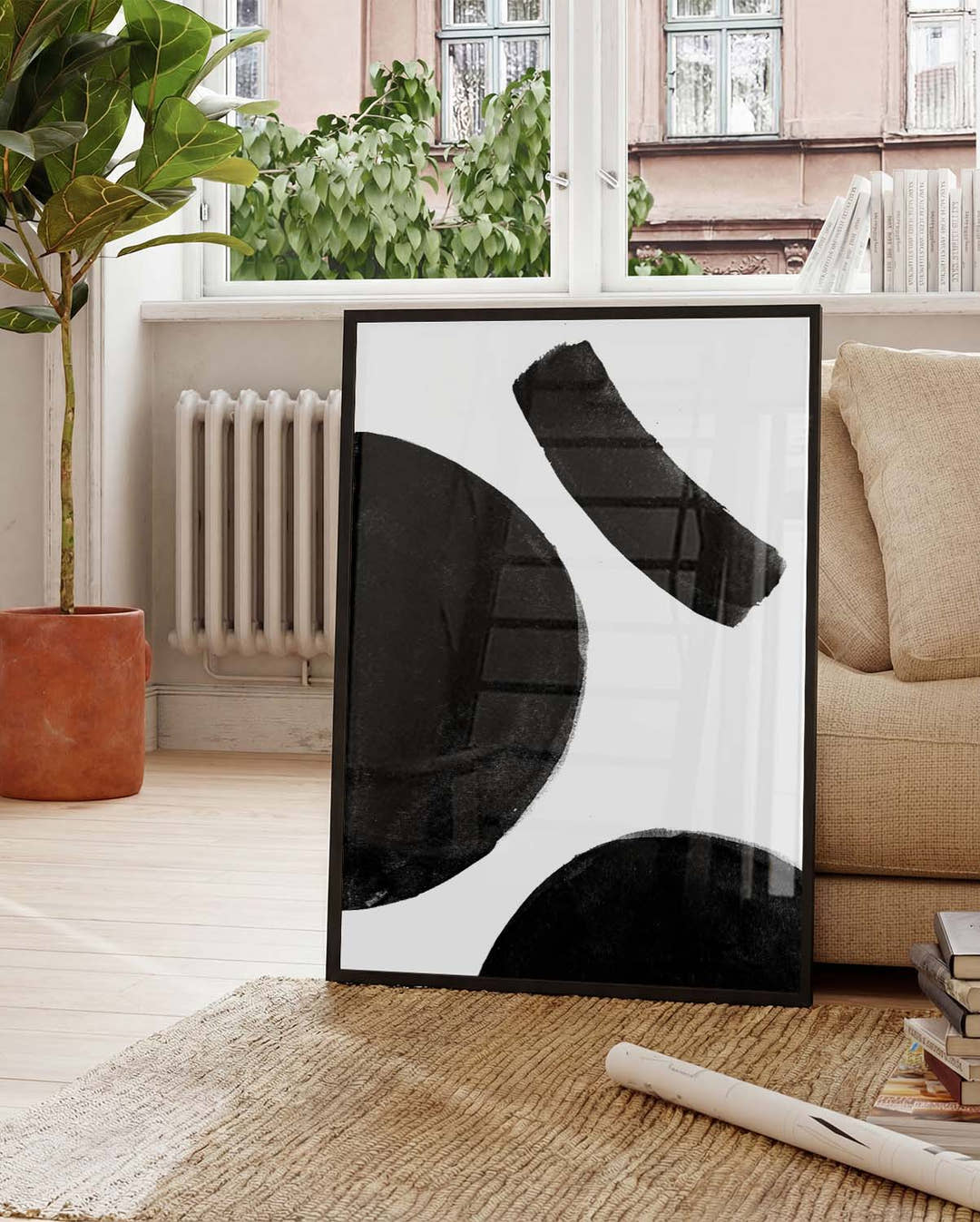 Schwarzes Minimal Pinsel Poster – Black Minimal Brush
