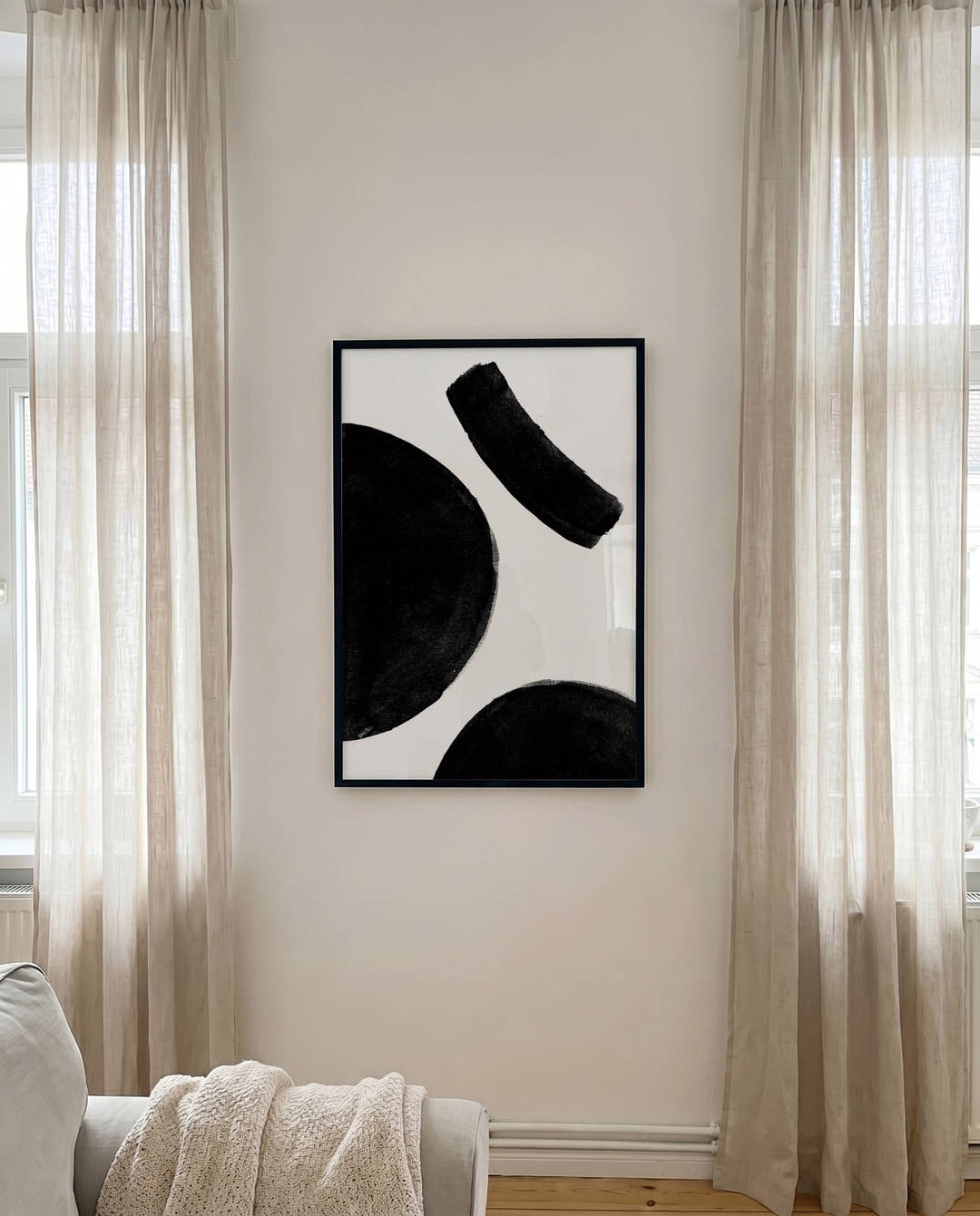 Schwarzes Minimal Pinsel Poster – Black Minimal Brush