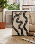 Schwarze Organische Wellen Poster – Black Organic Waves