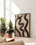 Schwarze Organische Wellen Poster – Black Organic Waves