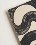 Schwarz Weiß Wellenmuster Poster – Black Wave Pattern