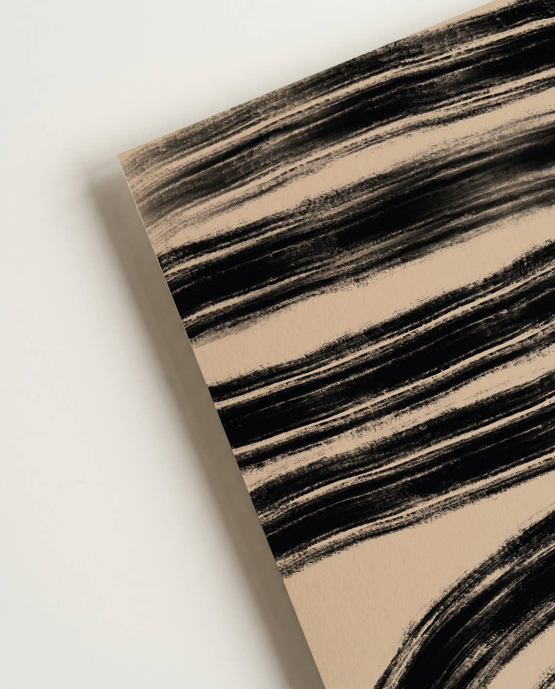 Schwarzes Wellenmuster Poster – Black Wave Pattern