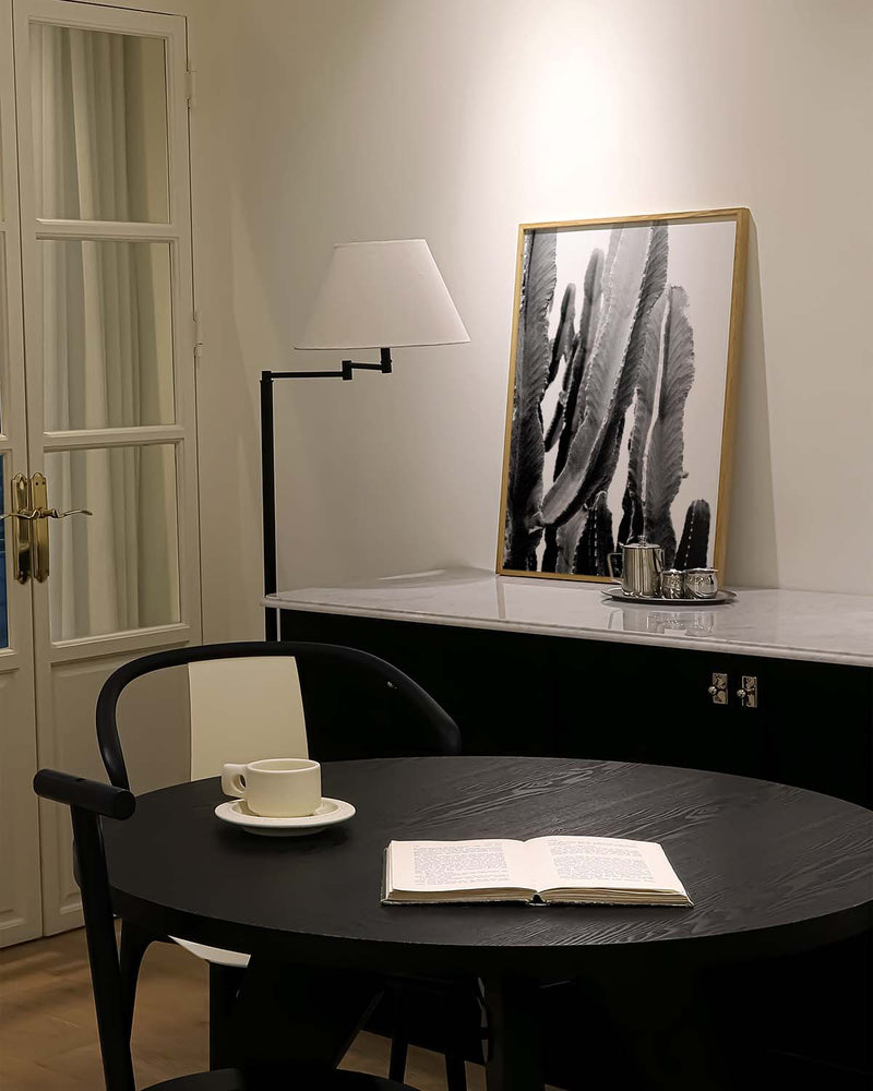 Schwarz Weiß Kaktus Poster – Black White Cactus