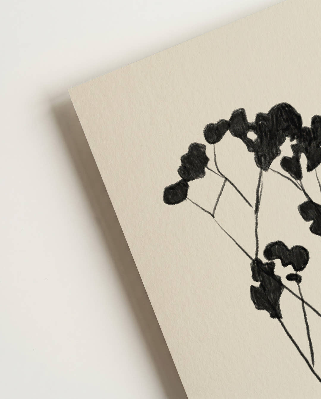 Schwarzes Wildblumen Poster – Black Wildflowers Silhouette