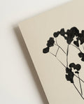 Schwarzes Wildblumen Poster – Black Wildflowers Silhouette