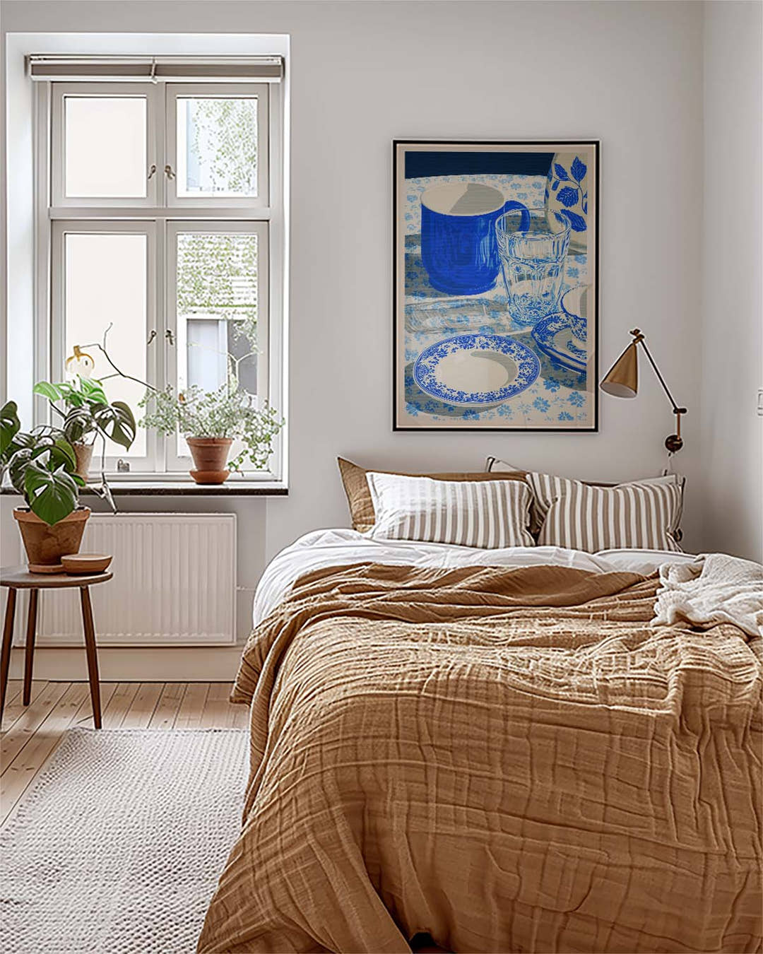 Blaues Kaffee Stillleben Poster – Blue Coffee Table