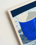 Blaues Kaffee Stillleben Poster – Blue Coffee Table