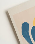 Abstraktes Blau Sonne Poster – Blue Form Sun