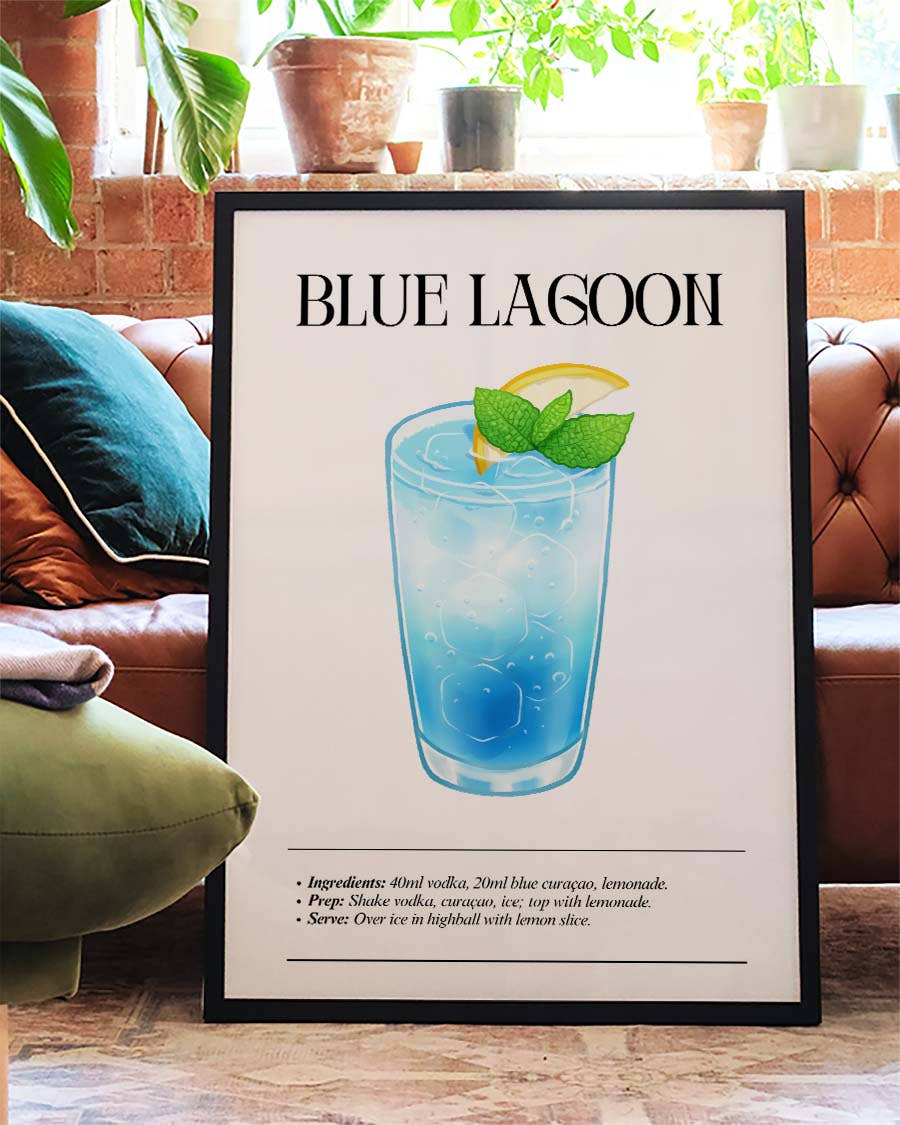 Blue Lagoon Cocktail Poster – Blue Lagoon