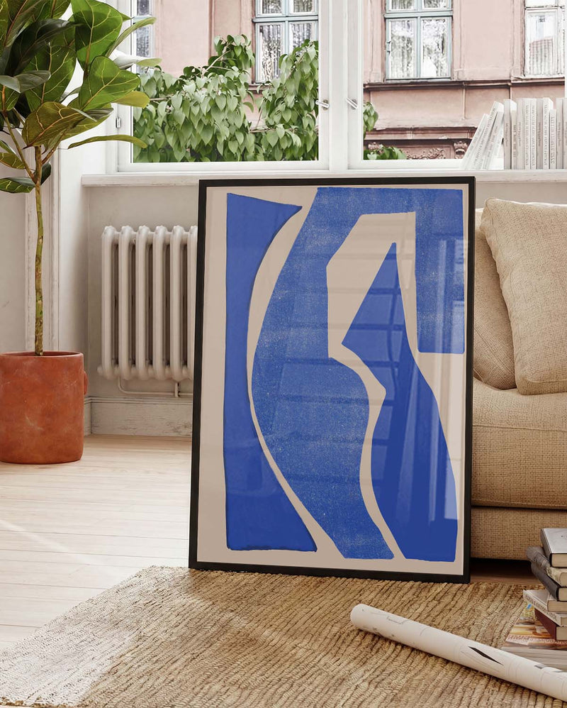 Blaue Minimal Figur Poster – Blue Minimal Figure