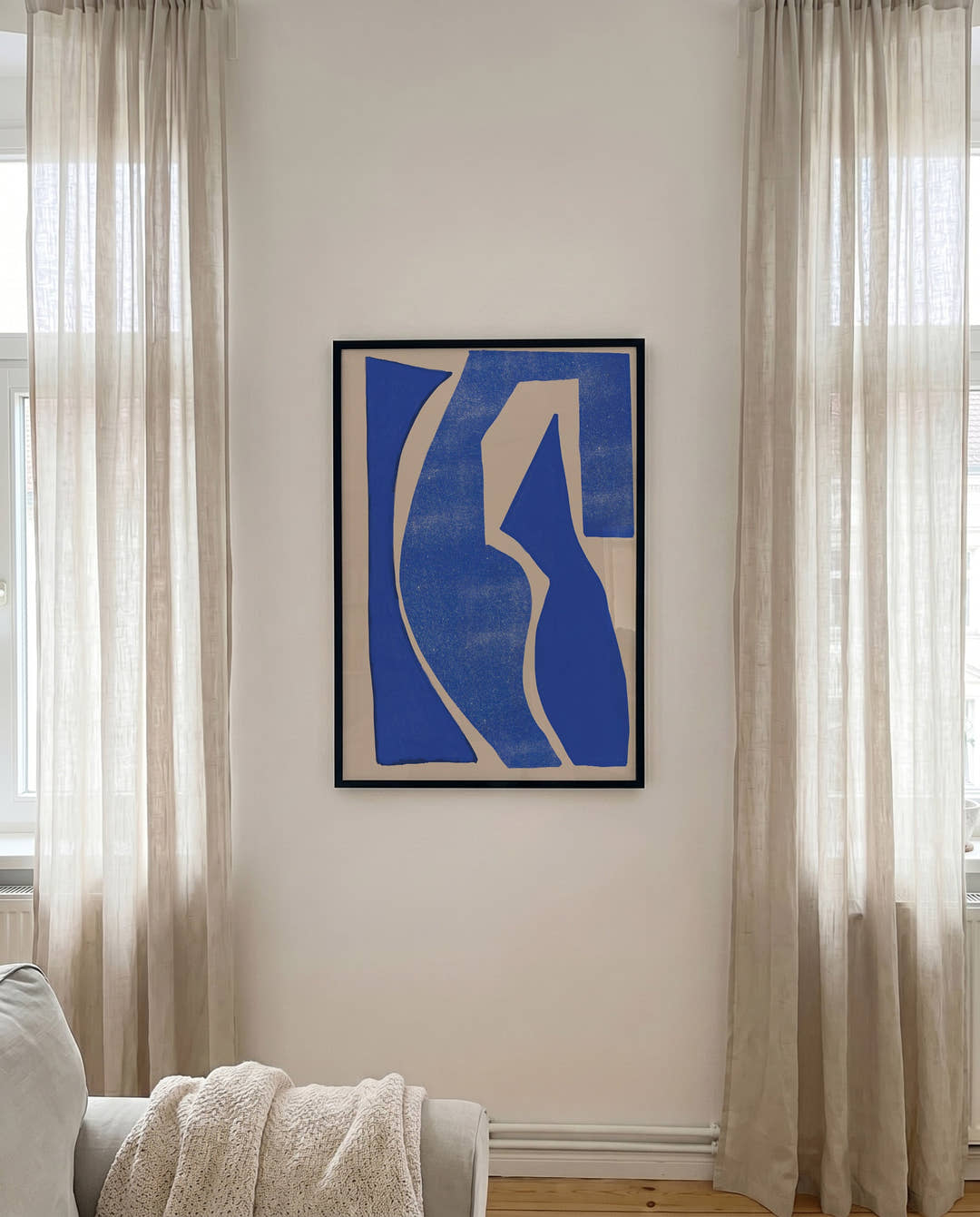 Blaue Minimal Figur Poster – Blue Minimal Figure