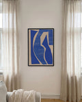 Blaue Minimal Figur Poster – Blue Minimal Figure