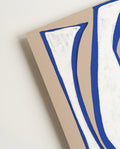 Blaue Organische Linien Poster – Blue Organic Line Form