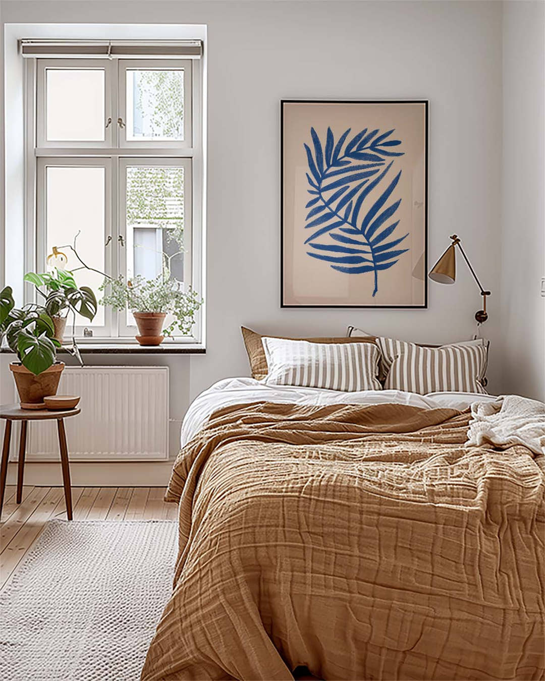 Blaue Palmblatt Poster – Blue Palm Leaf
