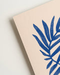 Blaue Palmblatt Poster – Blue Palm Leaf