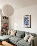 Blaue Palmblatt Poster – Blue Palm Leaf