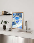 Blaues Porzellan Tassen Poster – Blue Porcelain Cup