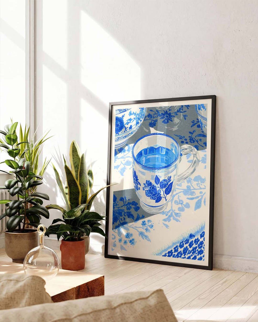 Blaues Porzellan Tassen Poster – Blue Porcelain Cup