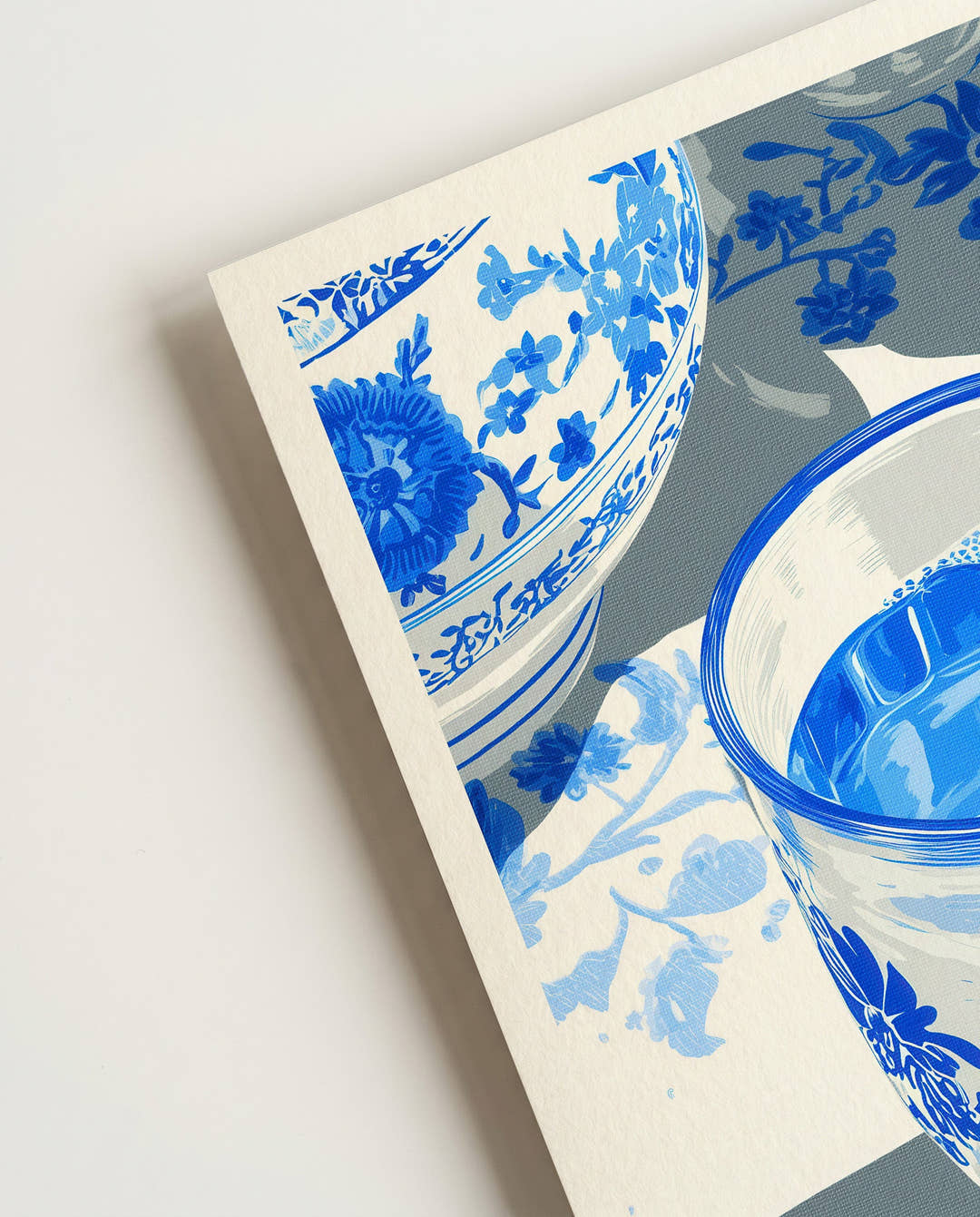 Blaues Porzellan Tassen Poster – Blue Porcelain Cup