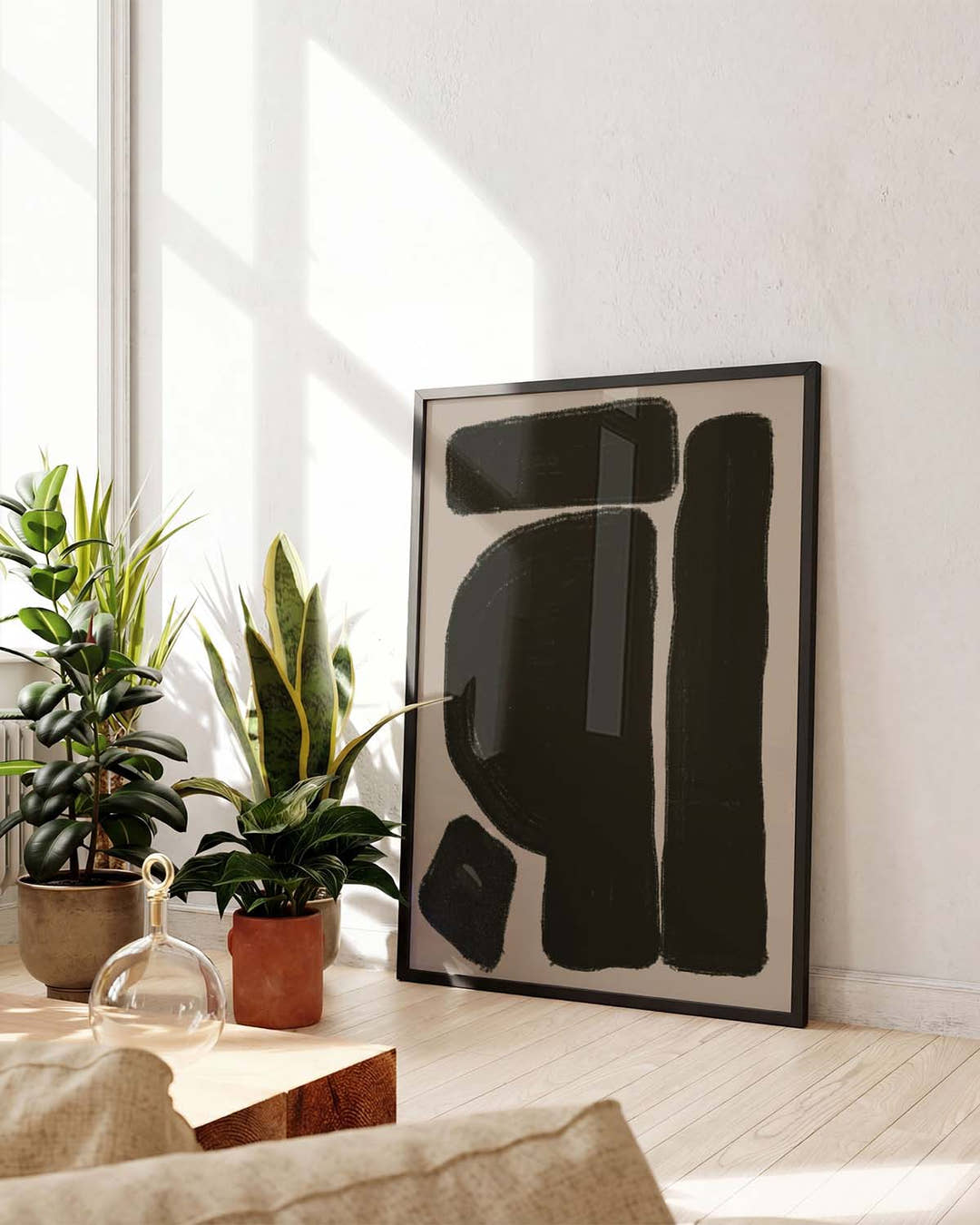 Bold Black Abstraktes Formen Poster – Bold Black Abstract Forms