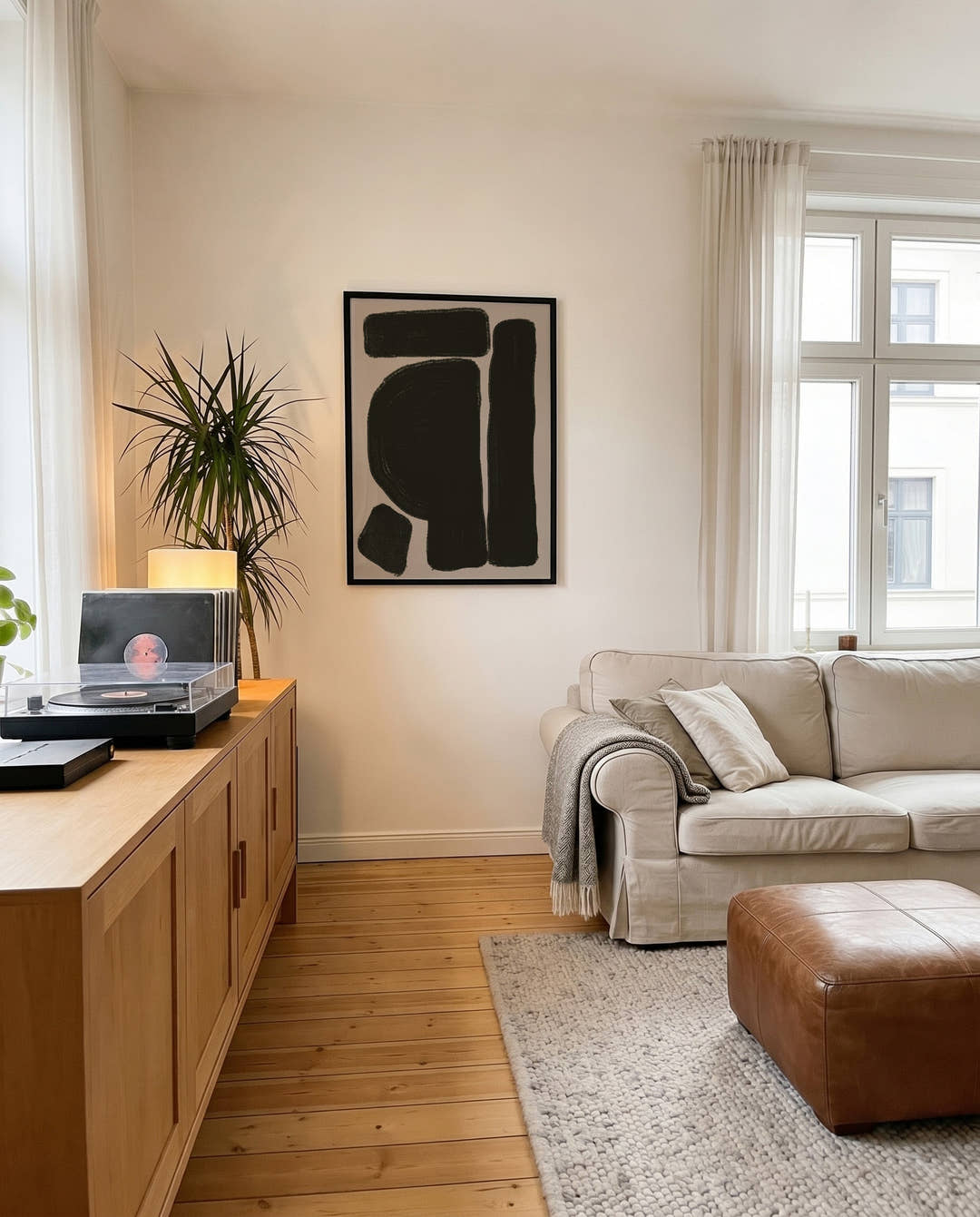 Bold Black Abstraktes Formen Poster – Bold Black Abstract Forms