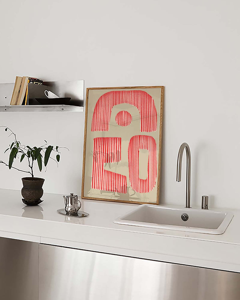 Bold Rotes Typografie Poster – Bold Red Graphic Type