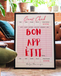 Bon Appetit Typografie Poster – Bon Appetit