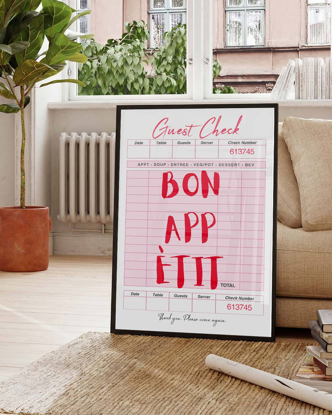 Bon Appetit Typografie Poster – Bon Appetit