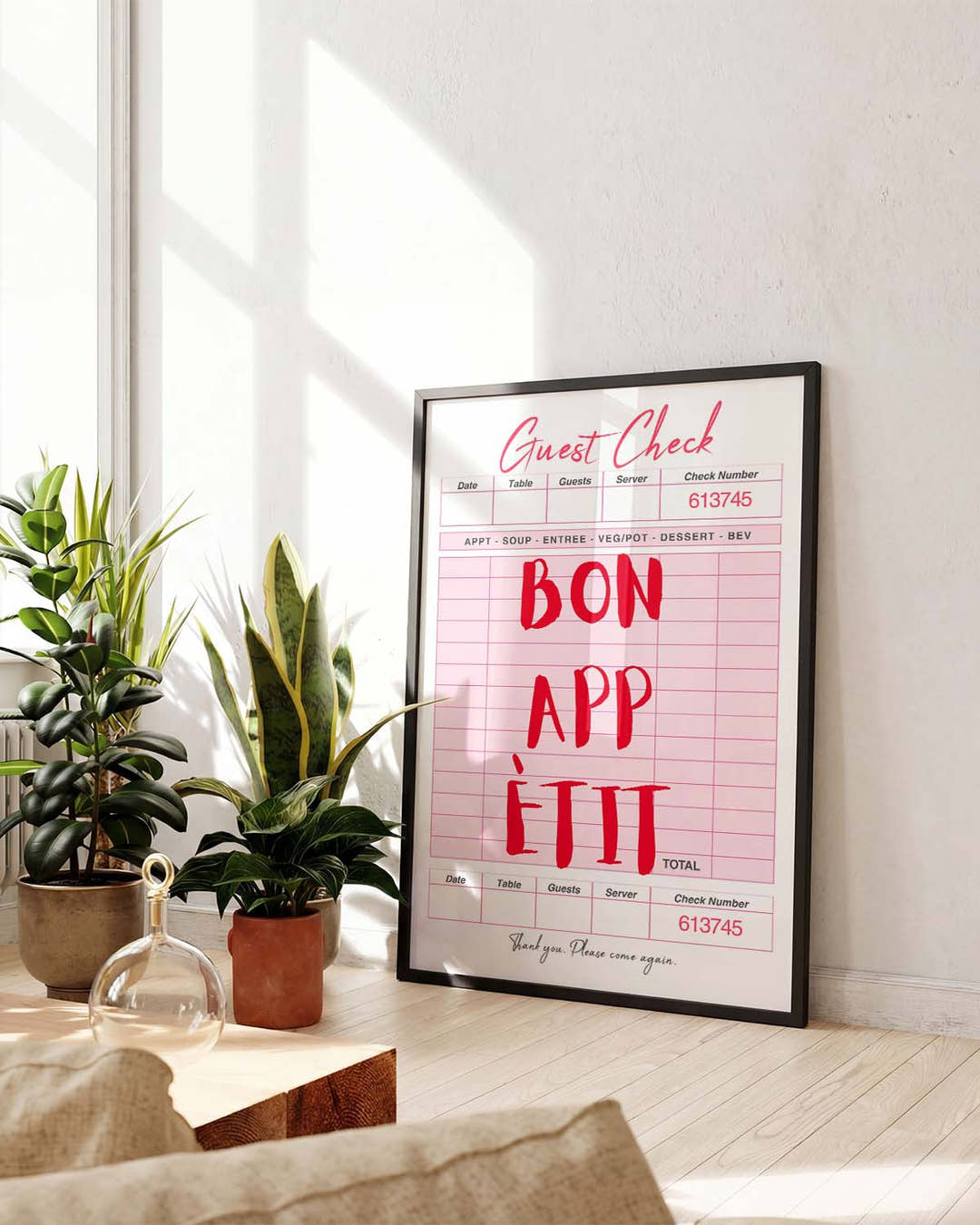Bon Appetit Typografie Poster – Bon Appetit