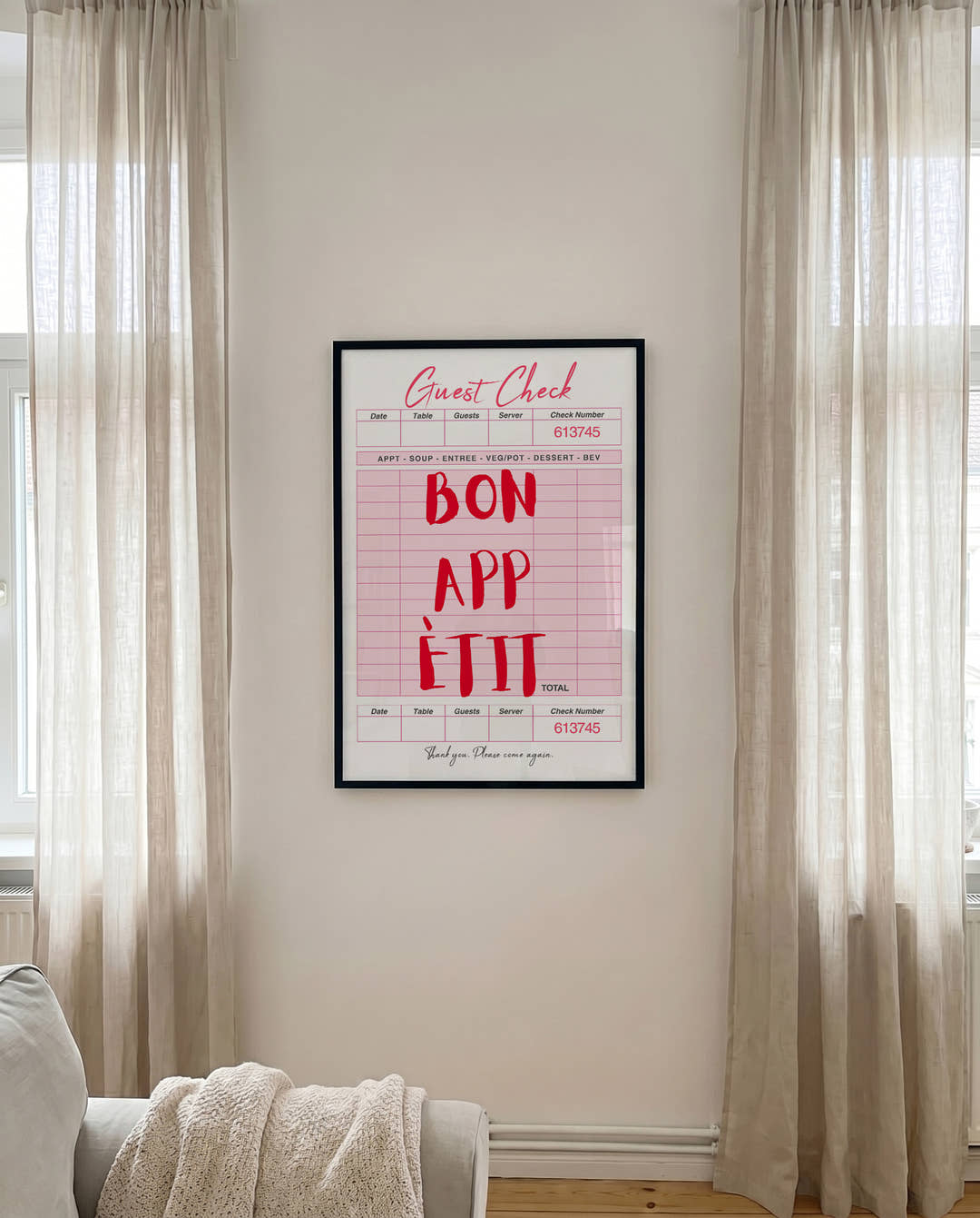 Bon Appetit Typografie Poster – Bon Appetit