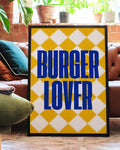 Burger Lover Typografie Poster – Burger Lover